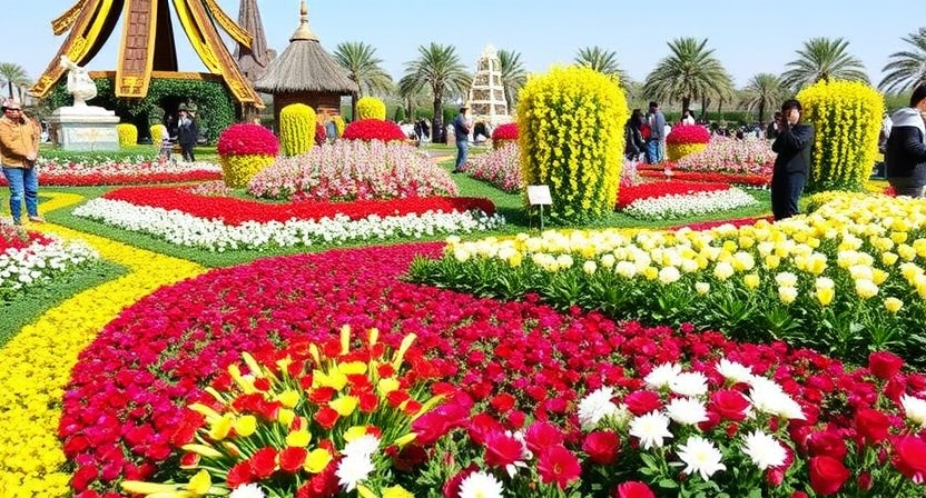 Miracle Garden is one of the top 5 Places to visit in Dubai